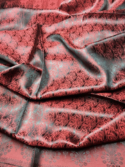 Red Silk Scarf For Her Gifts Paisley