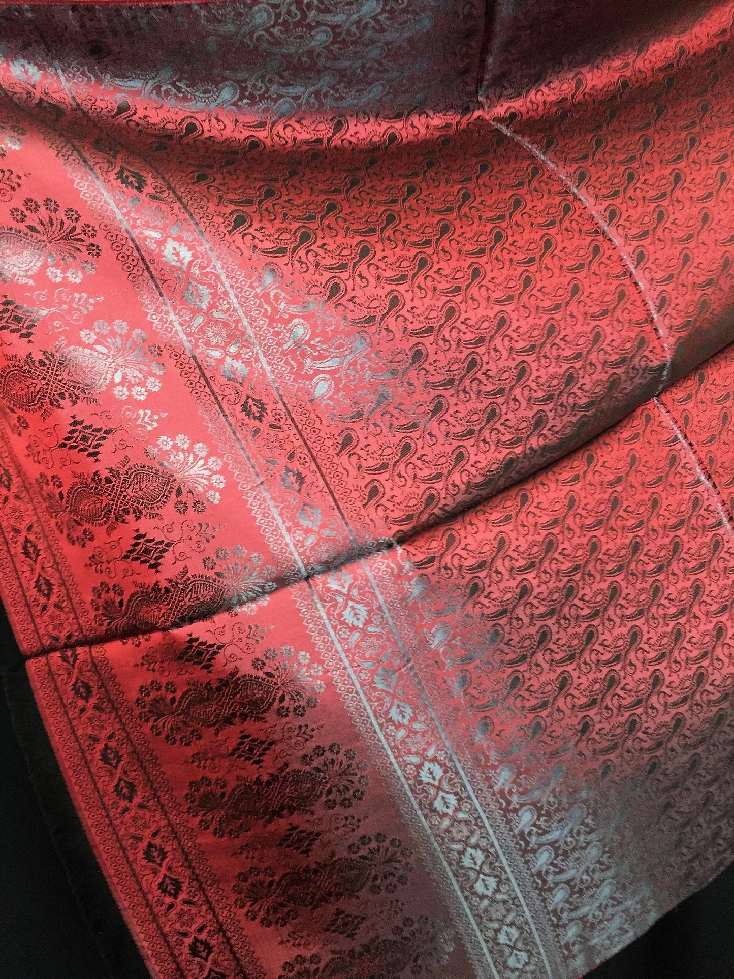 Red Silk Scarf For Her Gifts Paisley