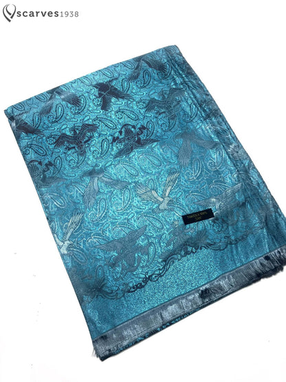 Silk Scarf Blue Eagles Women'S Men'S