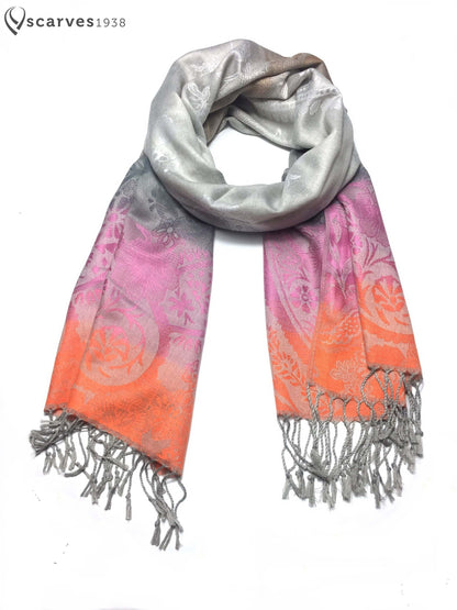 Pashmina Scarf Paisley Colorful Wrap Flower