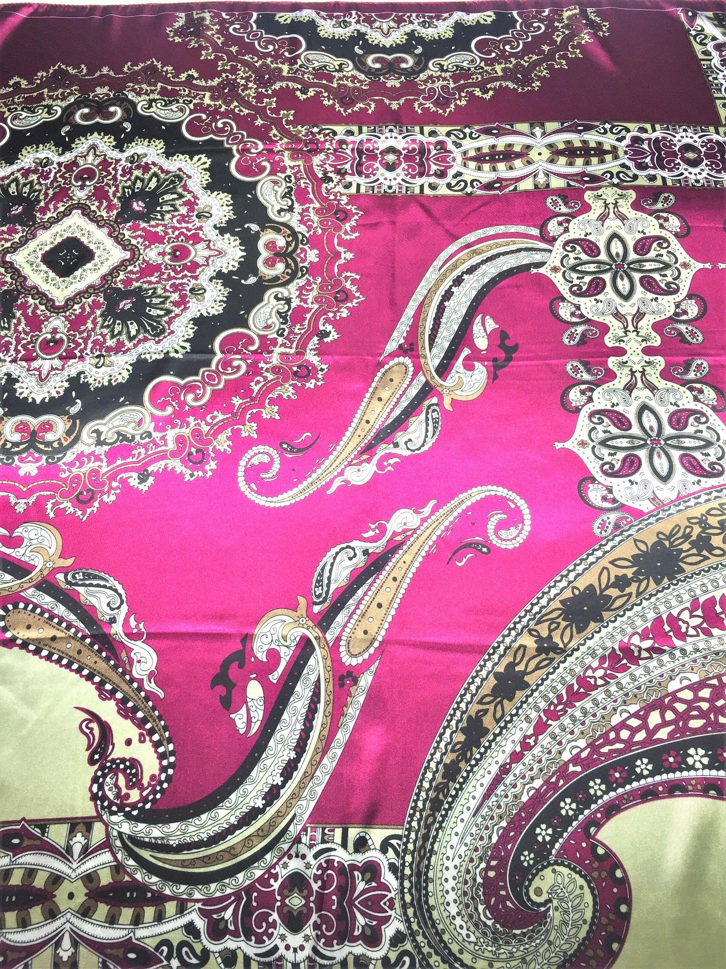 Paisley Satin Scarf Square Headscarf