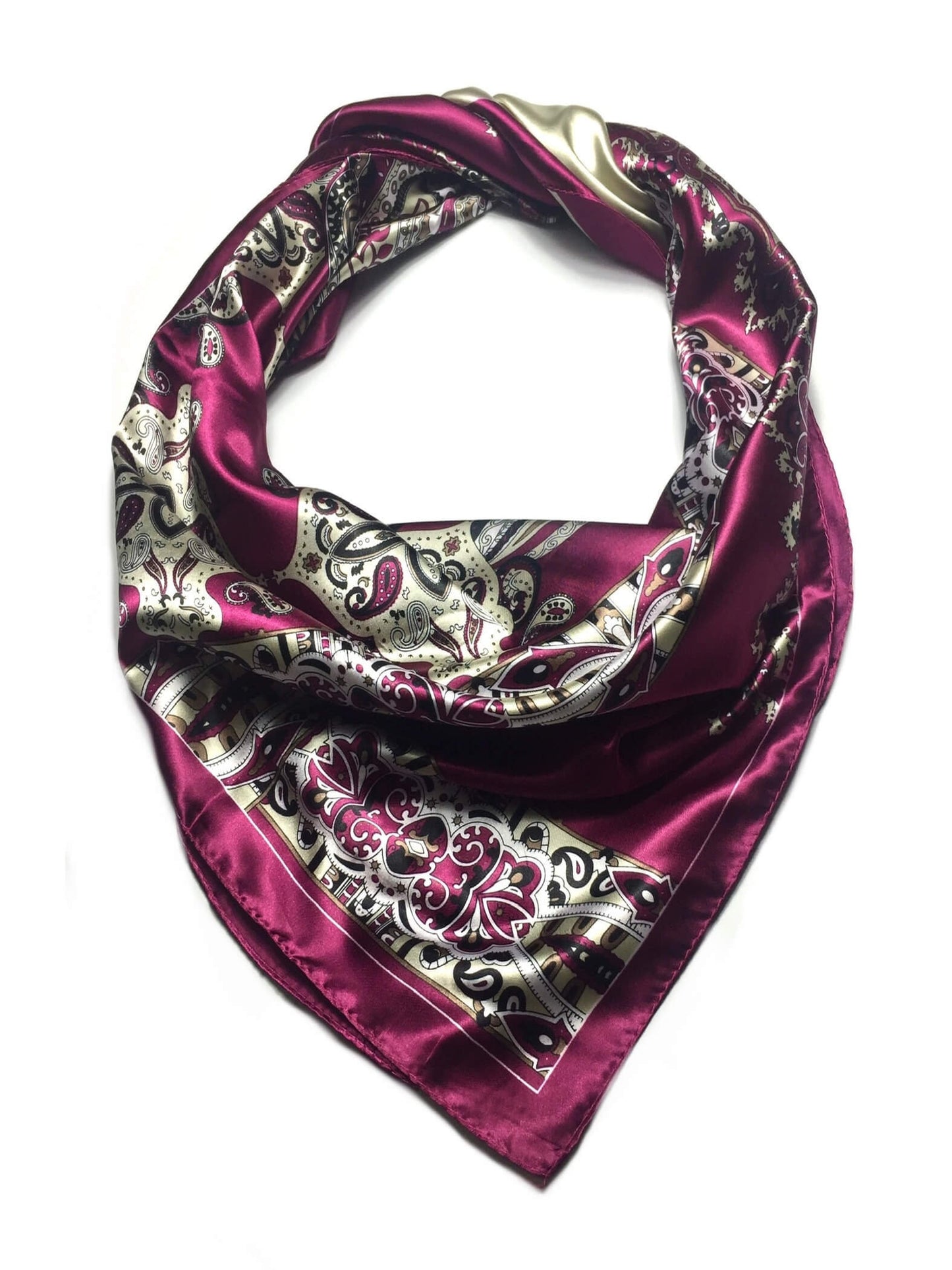 Paisley Satin Scarf Square Headscarf