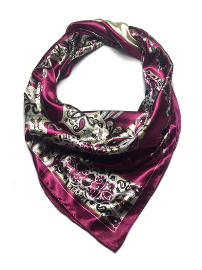 Paisley Satin Scarf Square Headscarf