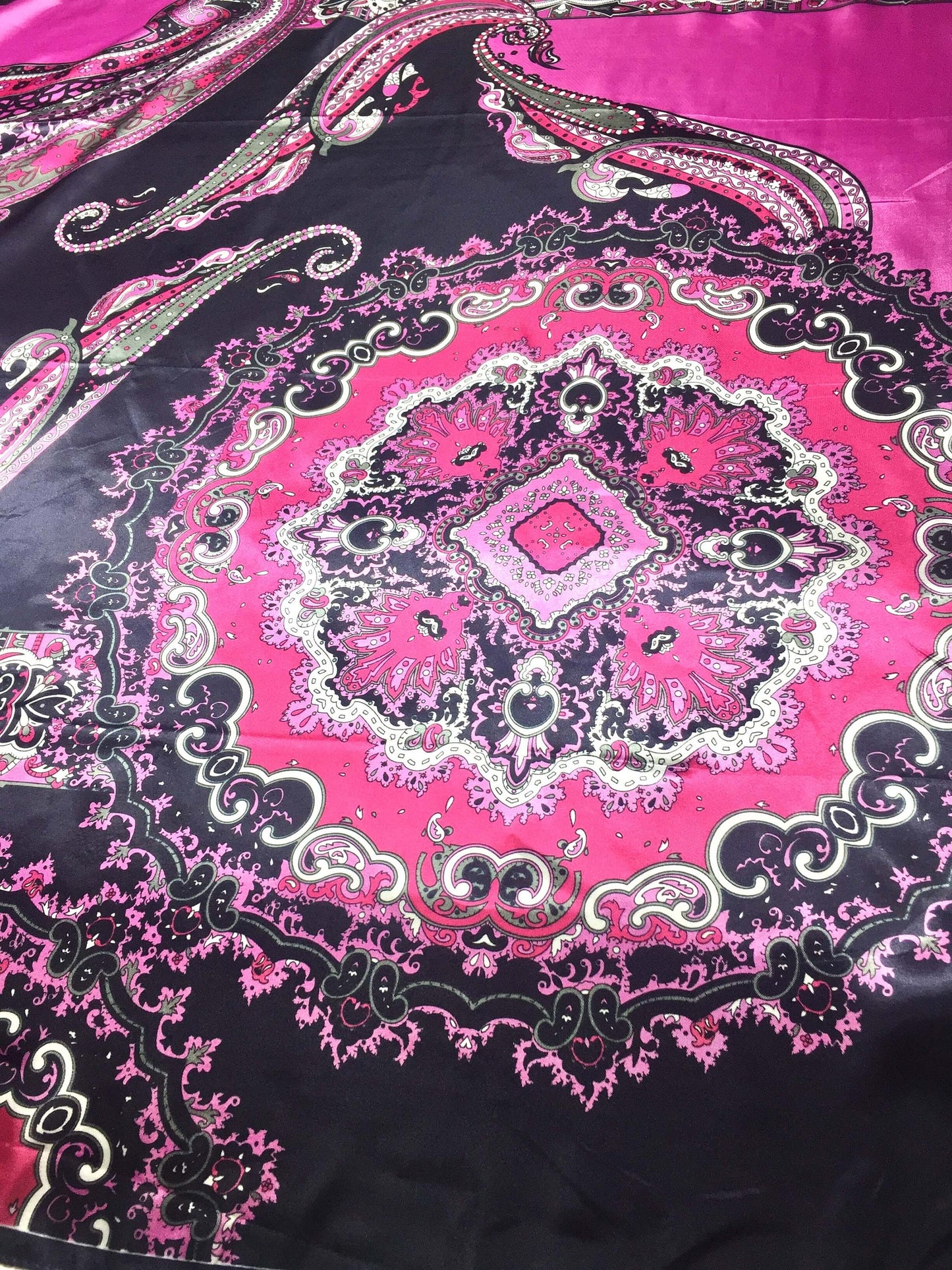 Mandala Satin Scarf Square Headscarf