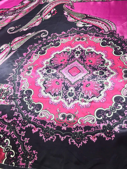 Mandala Satin Scarf Square Headscarf