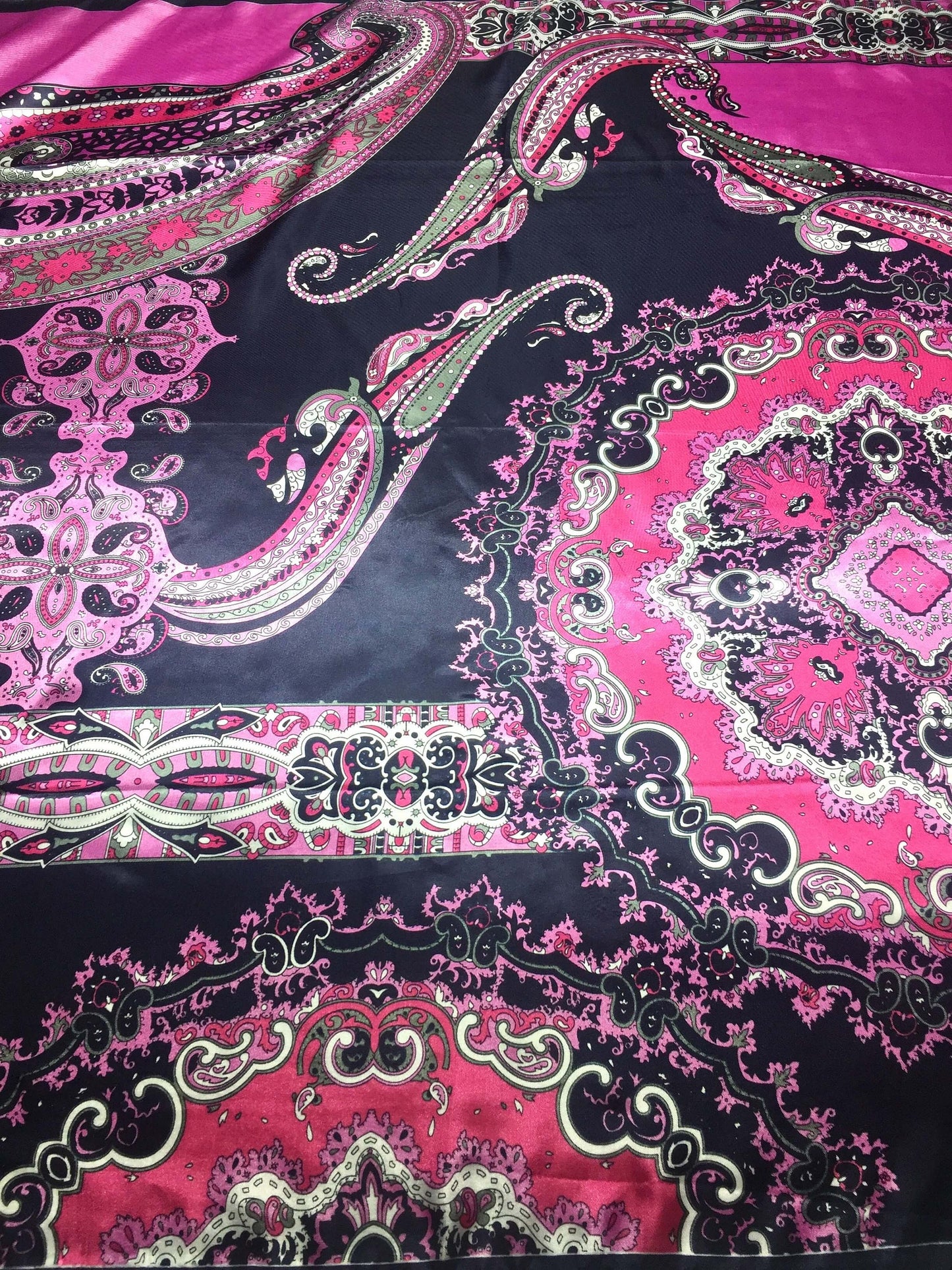 Mandala Satin Scarf Square Headscarf