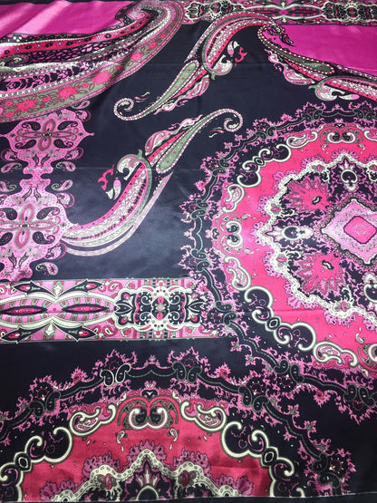 Mandala Satin Scarf Square Headscarf