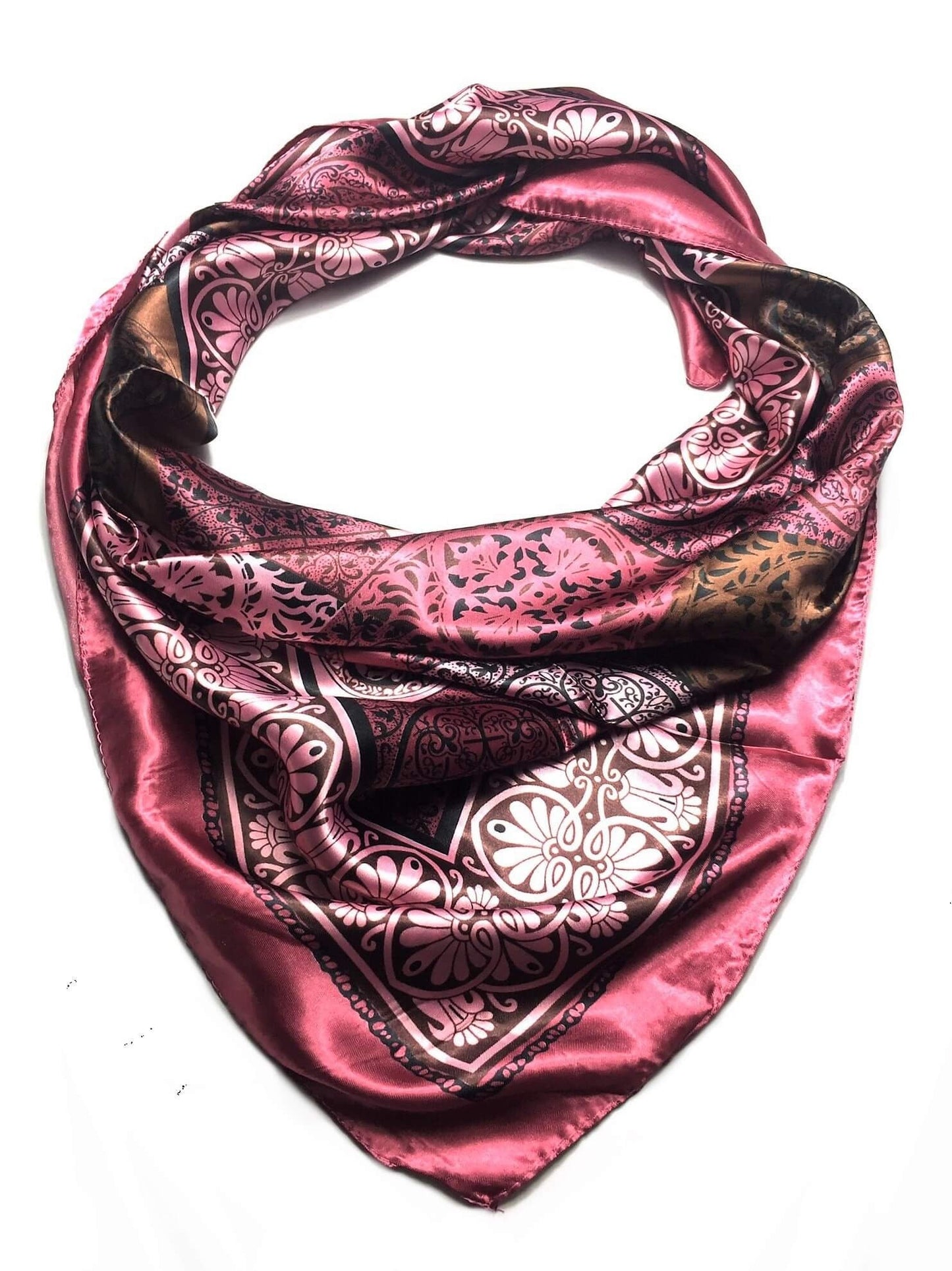 Antique pink Satin Square Scarf
