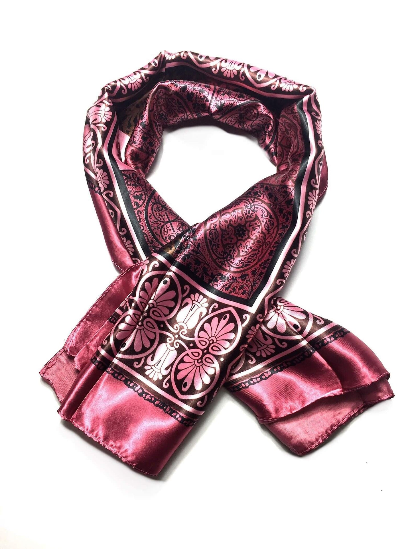 Antique pink Satin Square Scarf