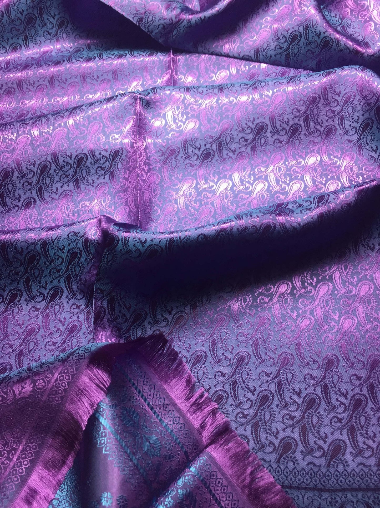 Purple Antique Pink Silk Scarf For Her