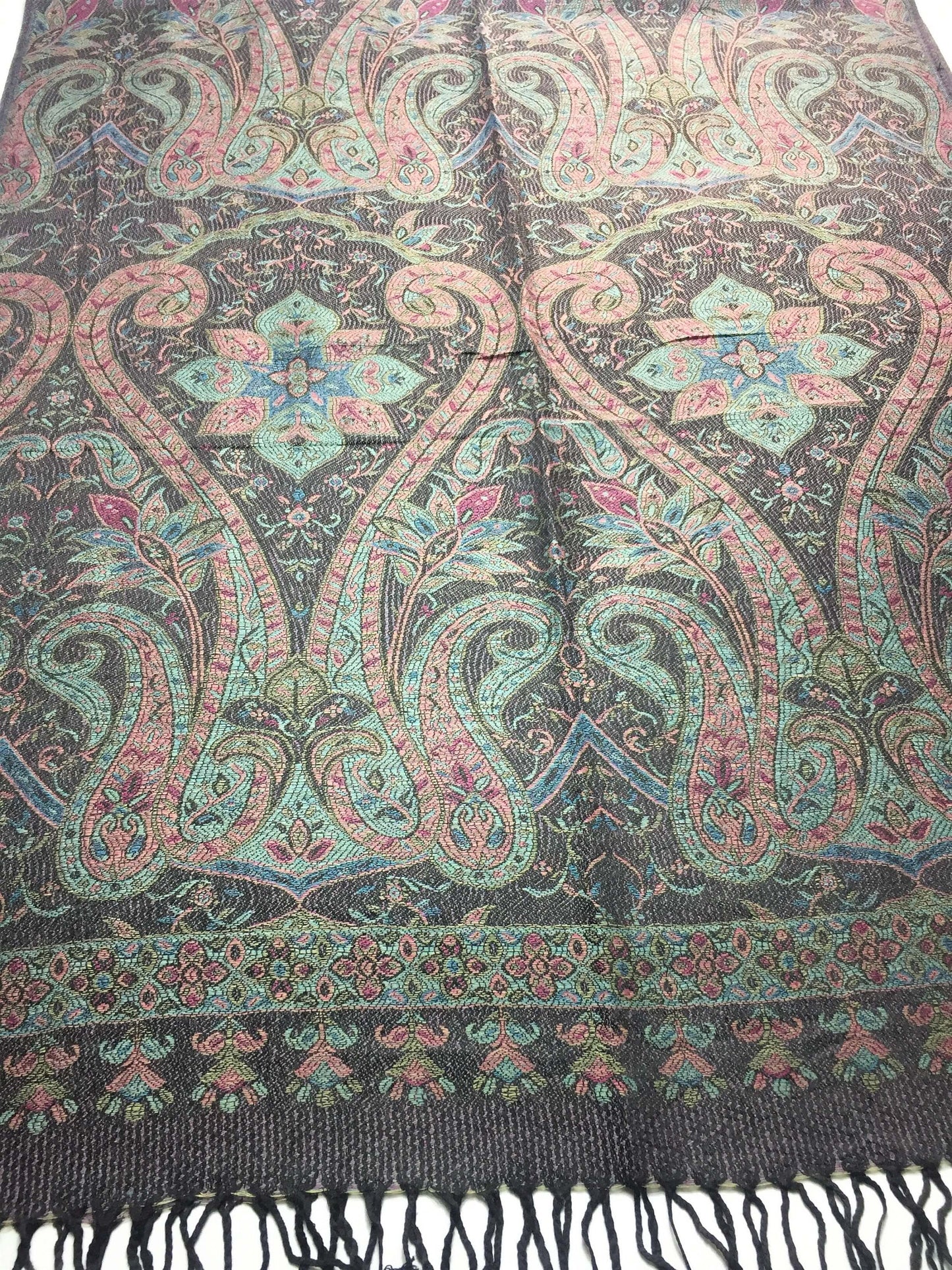 Pashmina Scarf Paisley Print For Cashmere Tribal