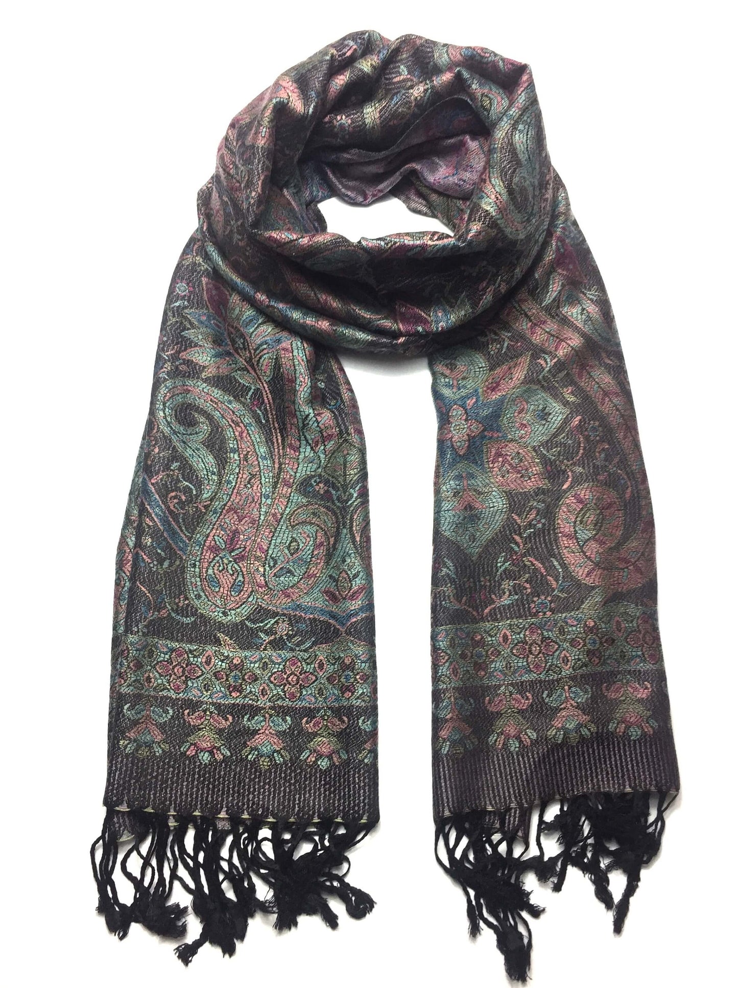 Pashmina Scarf Paisley Print For Cashmere Tribal
