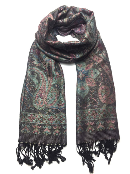Pashmina Scarf Paisley Print For Cashmere Tribal
