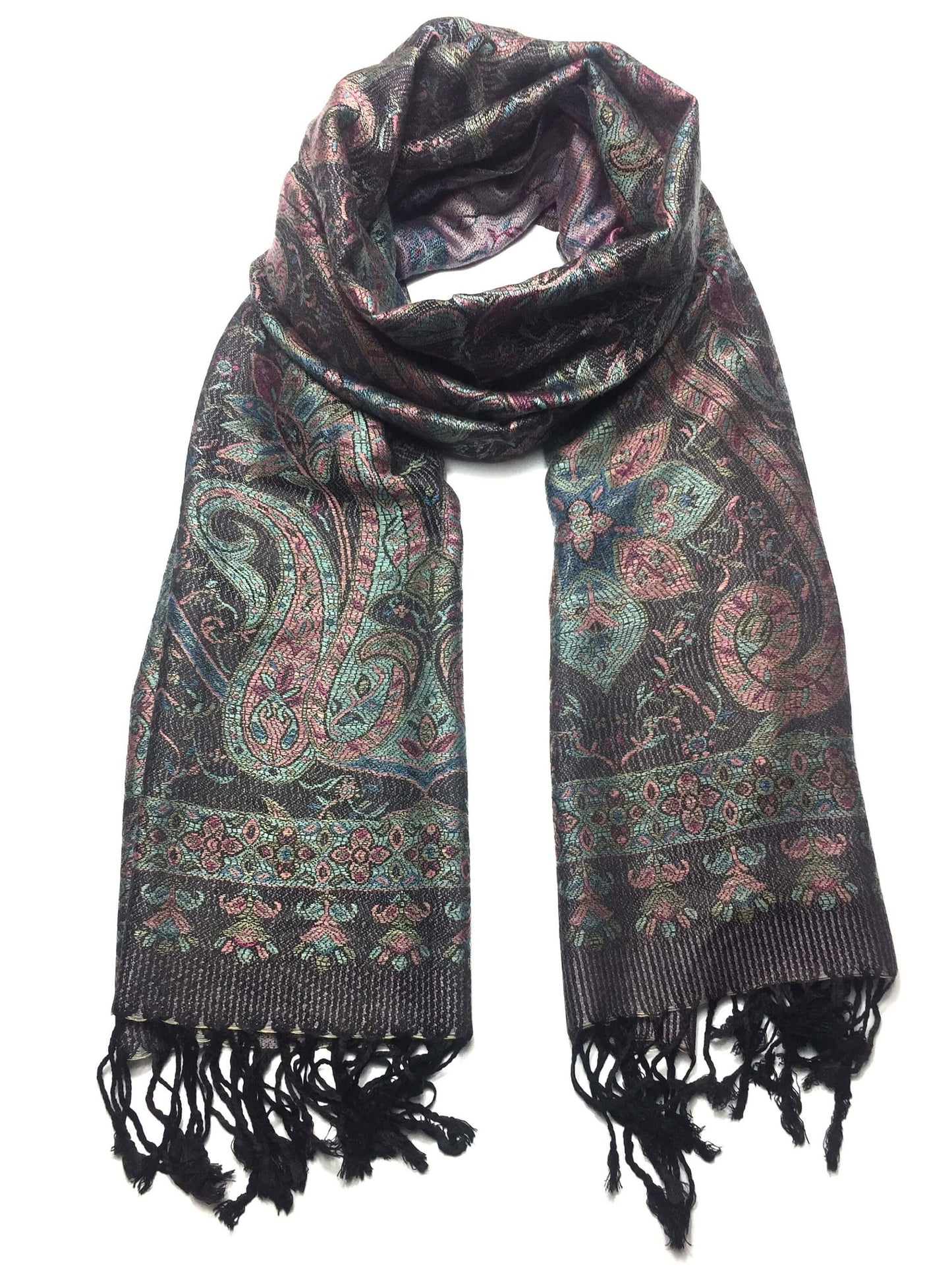 Pashmina Scarf Paisley Print For Cashmere Tribal