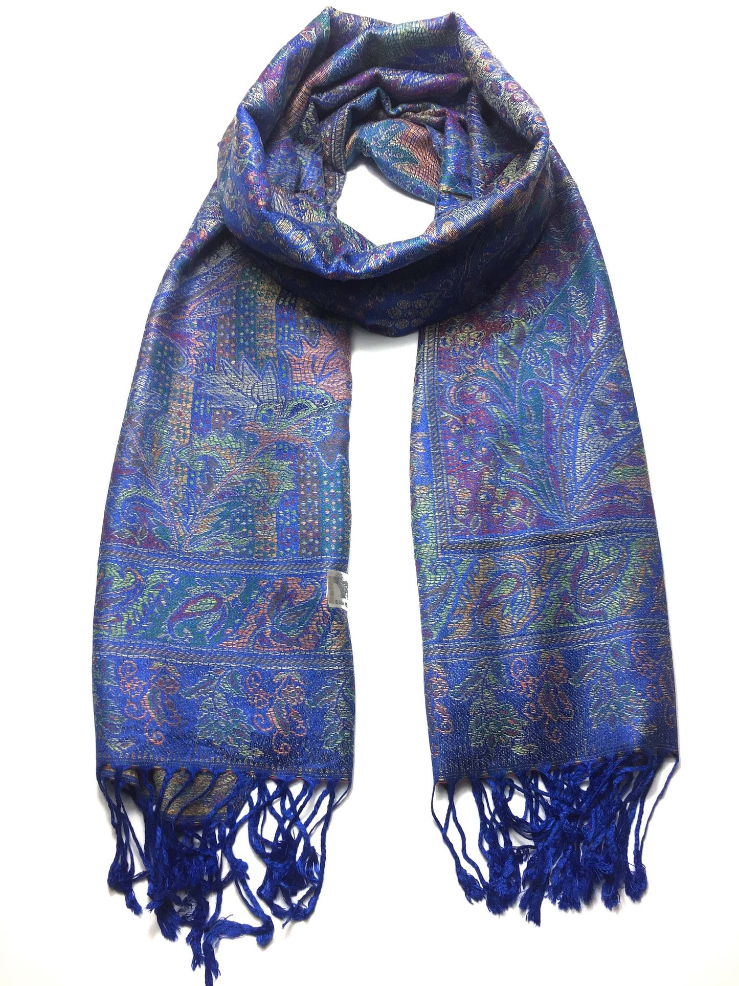 Pashmina Scarf Blue And Purple Head Wraps