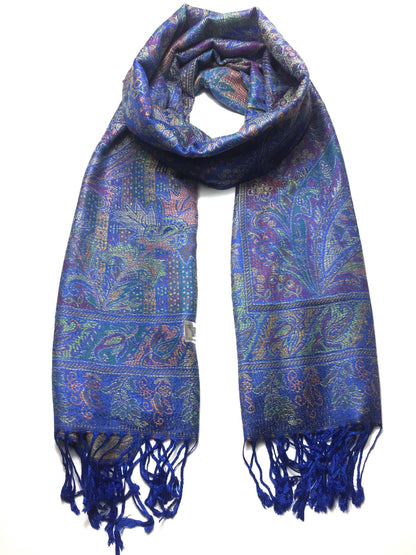 Pashmina Scarf Blue And Purple Head Wraps