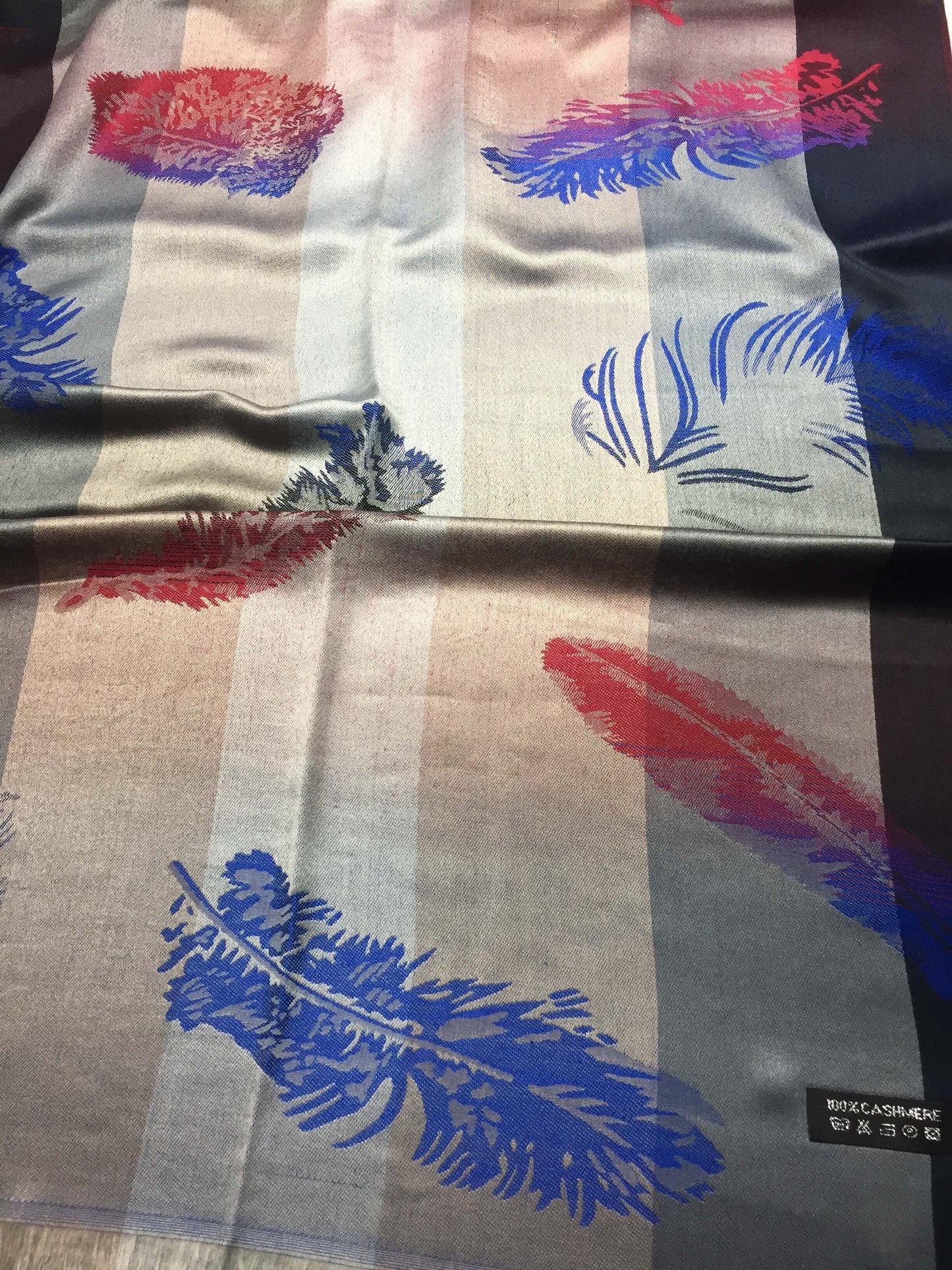 Plumage Cashmere Scarf Wrap Women’S Man Gray