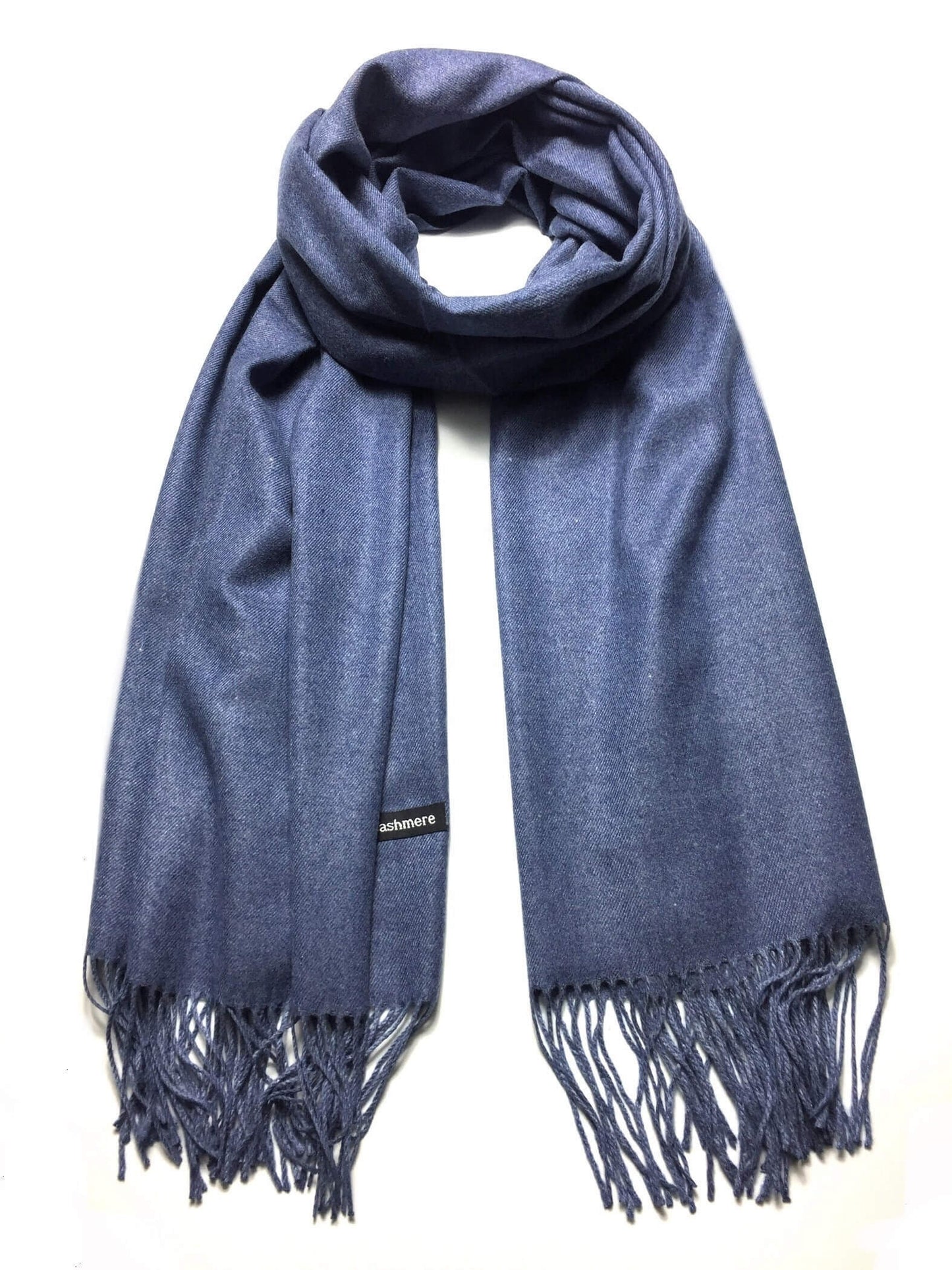 Denim Blue Cashmere Scarf Wrap Women’S Man