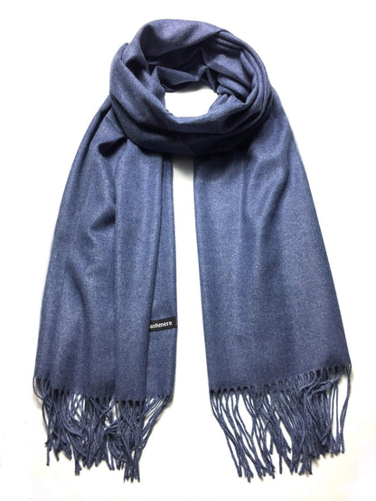 Denim Blue Cashmere Scarf Wrap Women’S Man