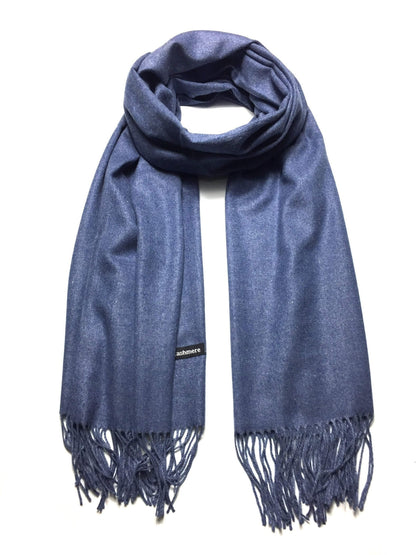Denim Blue Cashmere Scarf Wrap Women’S Man
