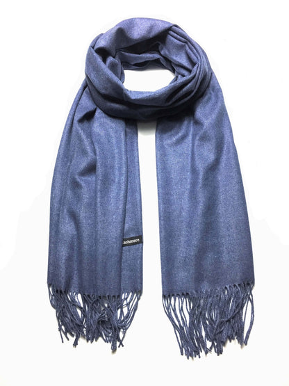 Denim Blue Cashmere Scarf Wrap Women’S Man