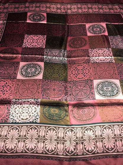 Antique pink Satin Square Scarf