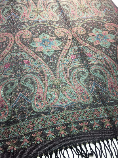 Pashmina Scarf Paisley Print For Cashmere Tribal