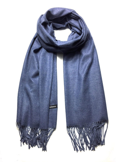 Denim Blue Cashmere Scarf Wrap Women’S Man