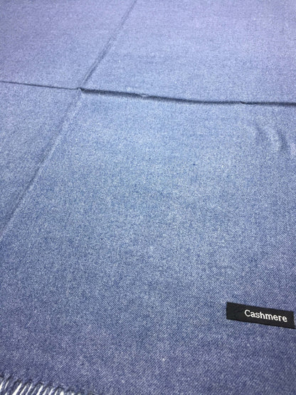 Denim Blue Cashmere Scarf Wrap Women’S Man