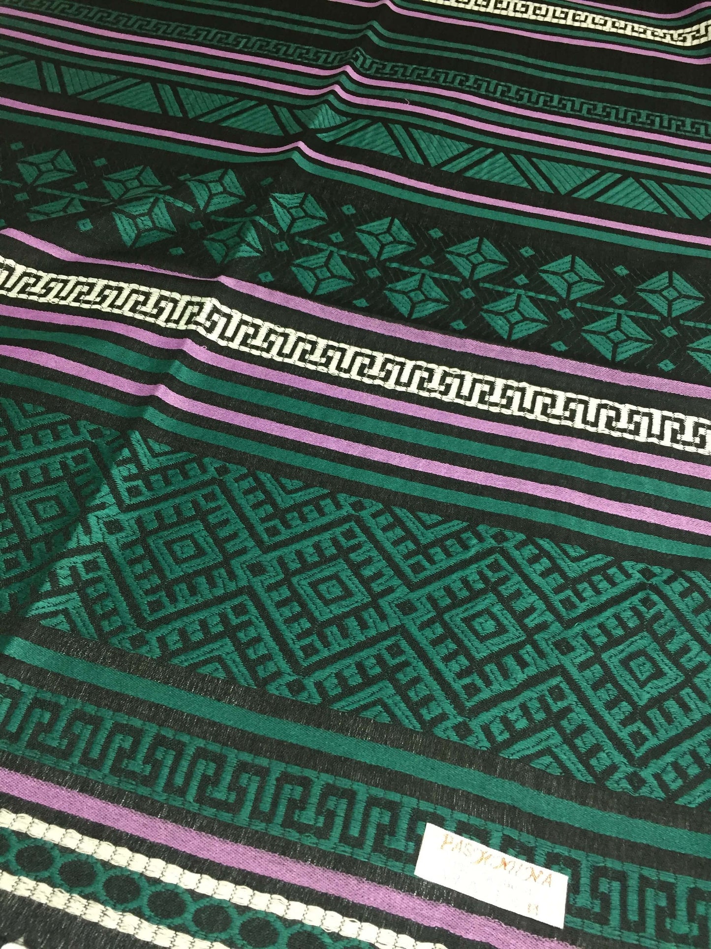 Pashmina Scarf Dark Green Tribal Ethnic Unisexscarf