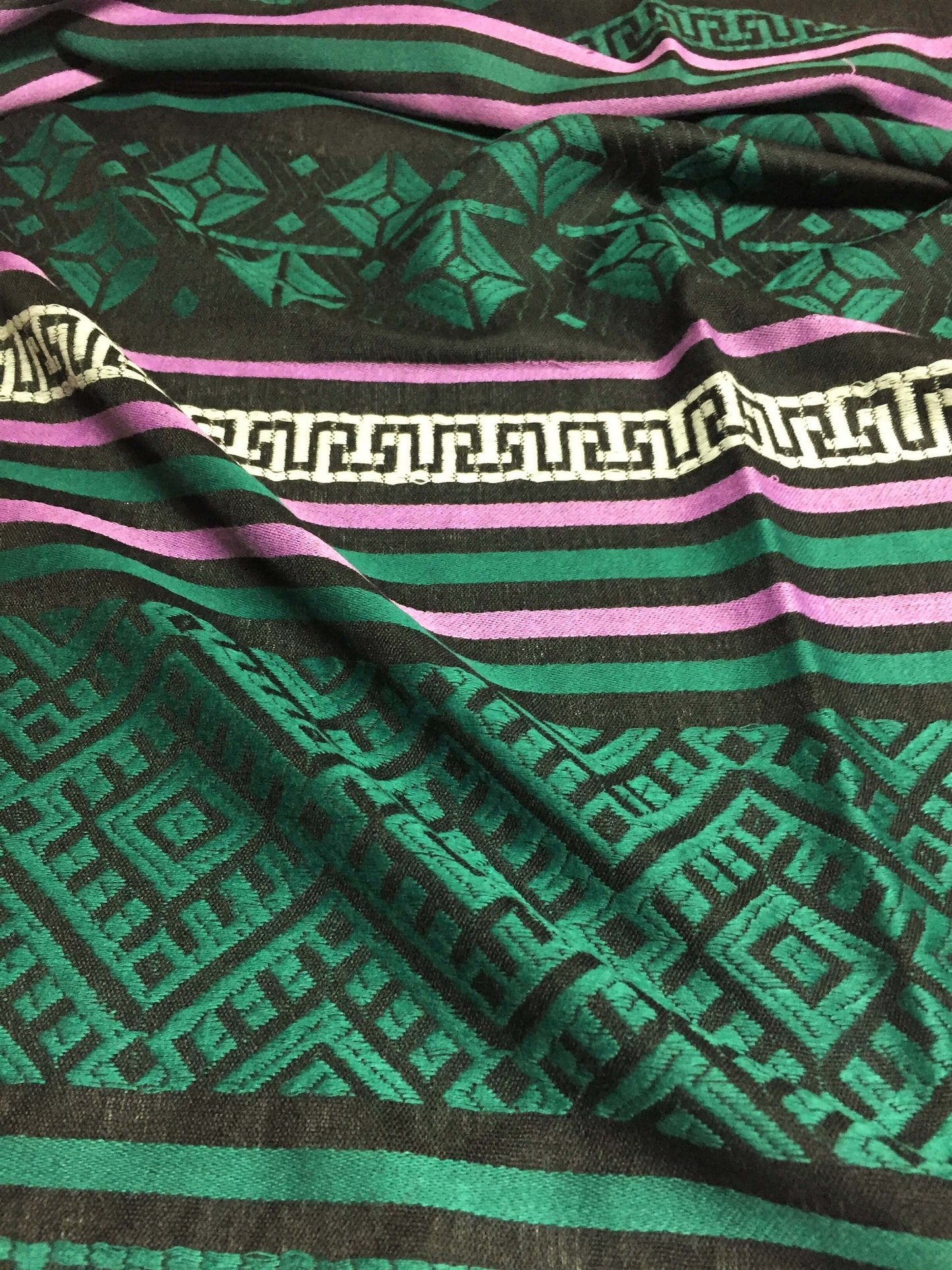 Pashmina Scarf Dark Green Tribal Ethnic Unisexscarf