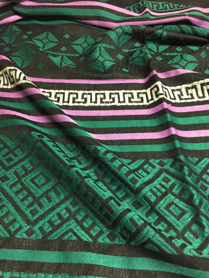 Pashmina Scarf Dark Green Tribal Ethnic Unisexscarf