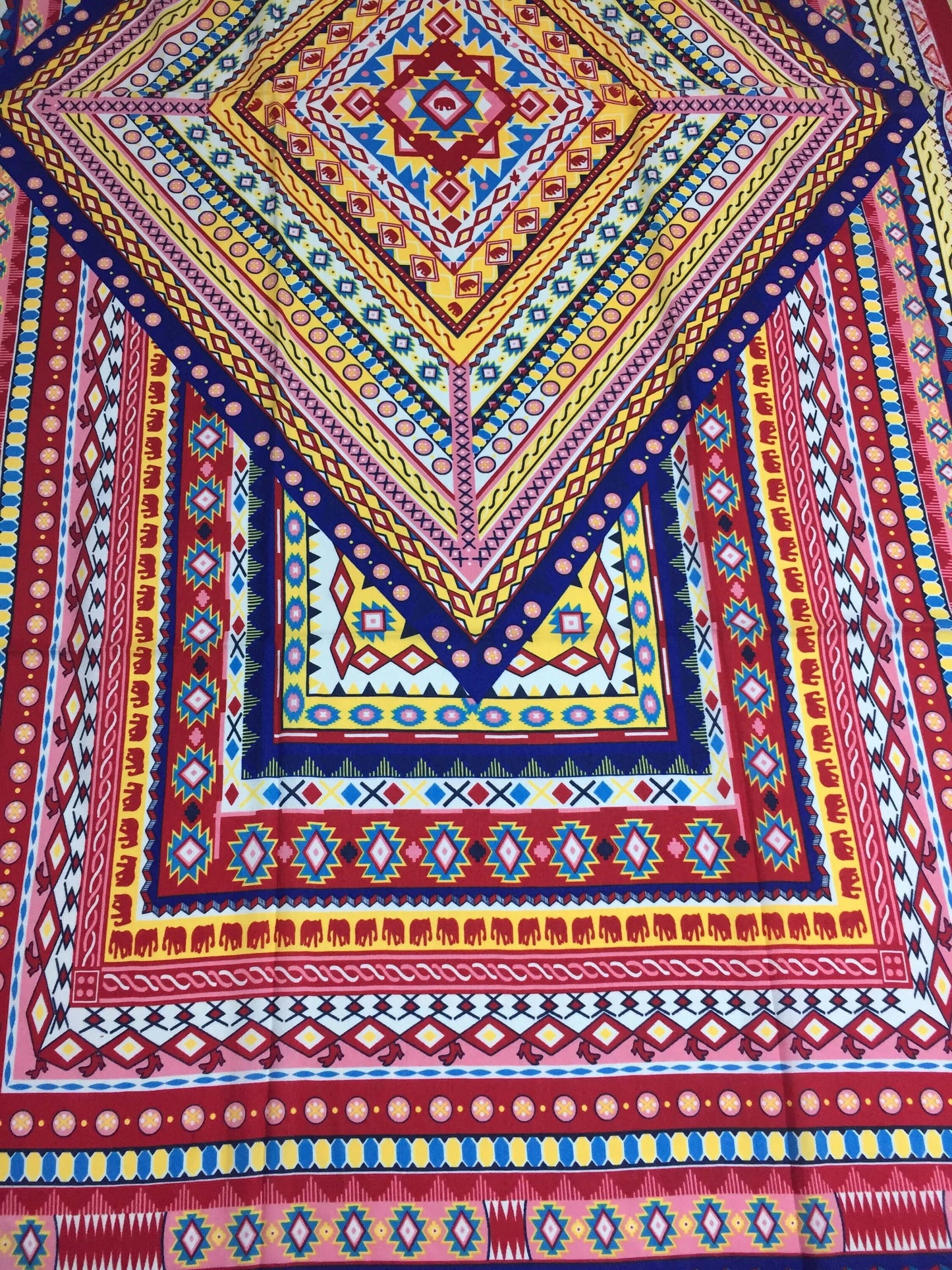Large Ethnic Scarf Oversized Rainbow Bohoscarf Maxi