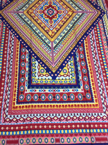 Large Ethnic Scarf Oversized Rainbow Bohoscarf Maxi