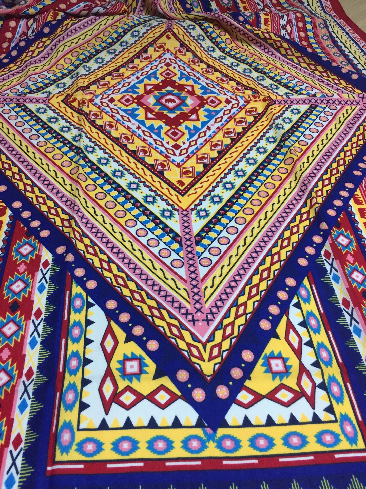 Large Ethnic Scarf Oversized Rainbow Bohoscarf Maxi