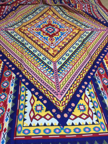 Large Ethnic Scarf Oversized Rainbow Bohoscarf Maxi