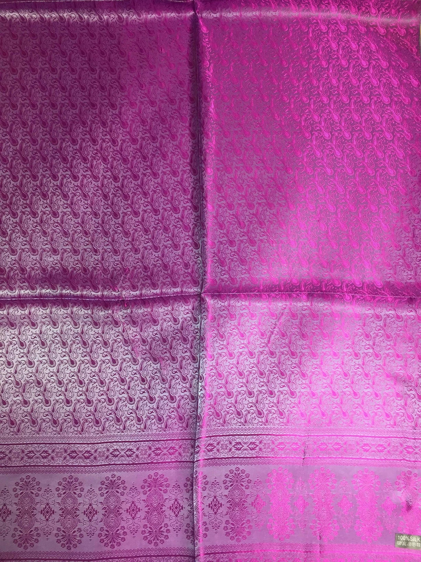 Silk Scarf For Her Paisley Fuchsia Gypsy