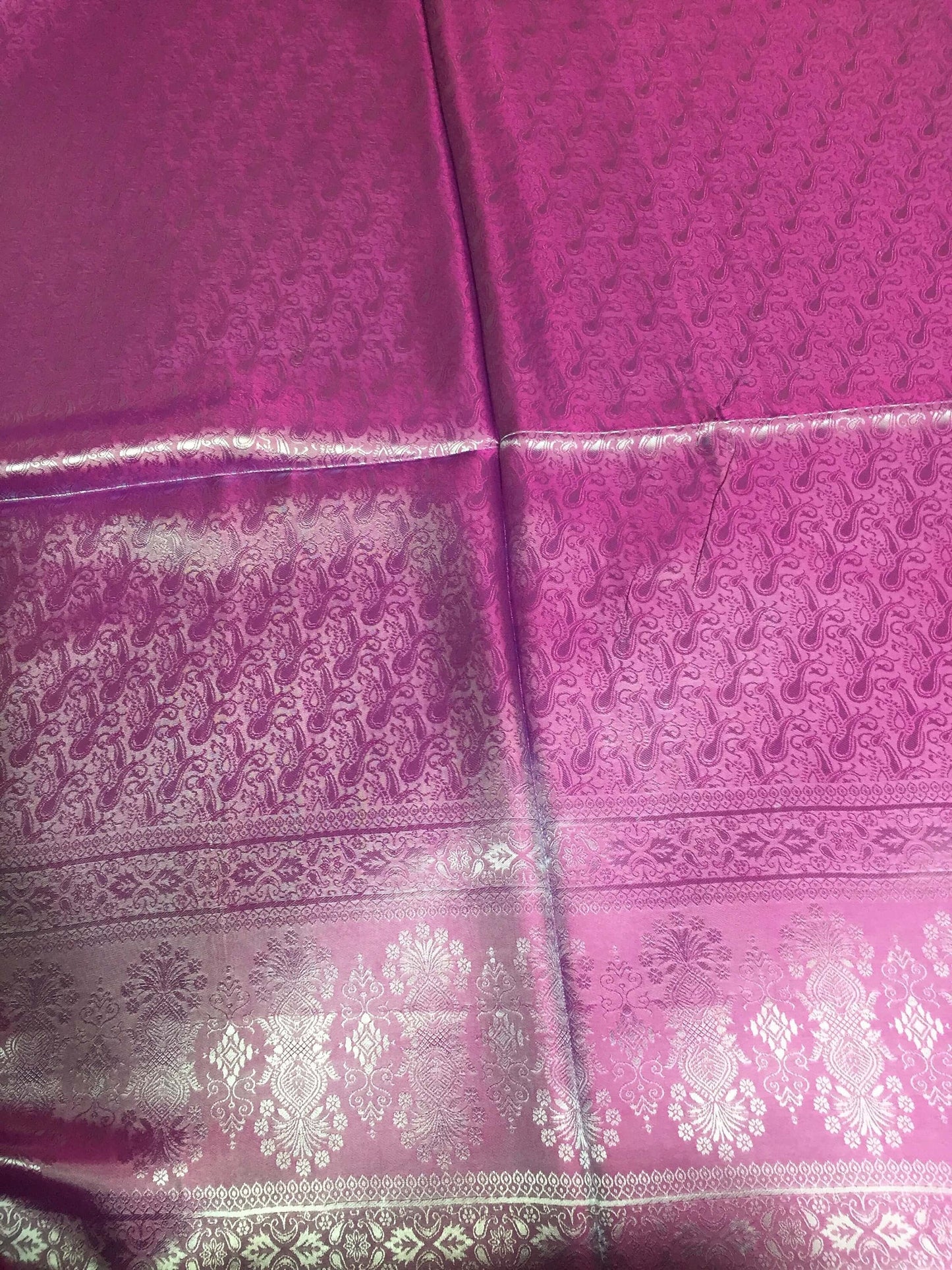 Silk Scarf For Her Paisley Fuchsia Gypsy