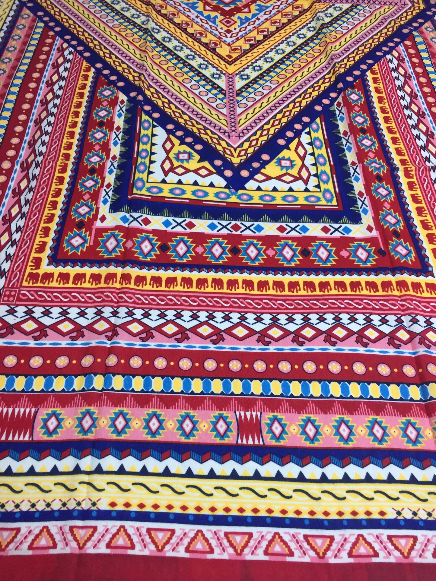 Large Ethnic Scarf Oversized Rainbow Bohoscarf Maxi