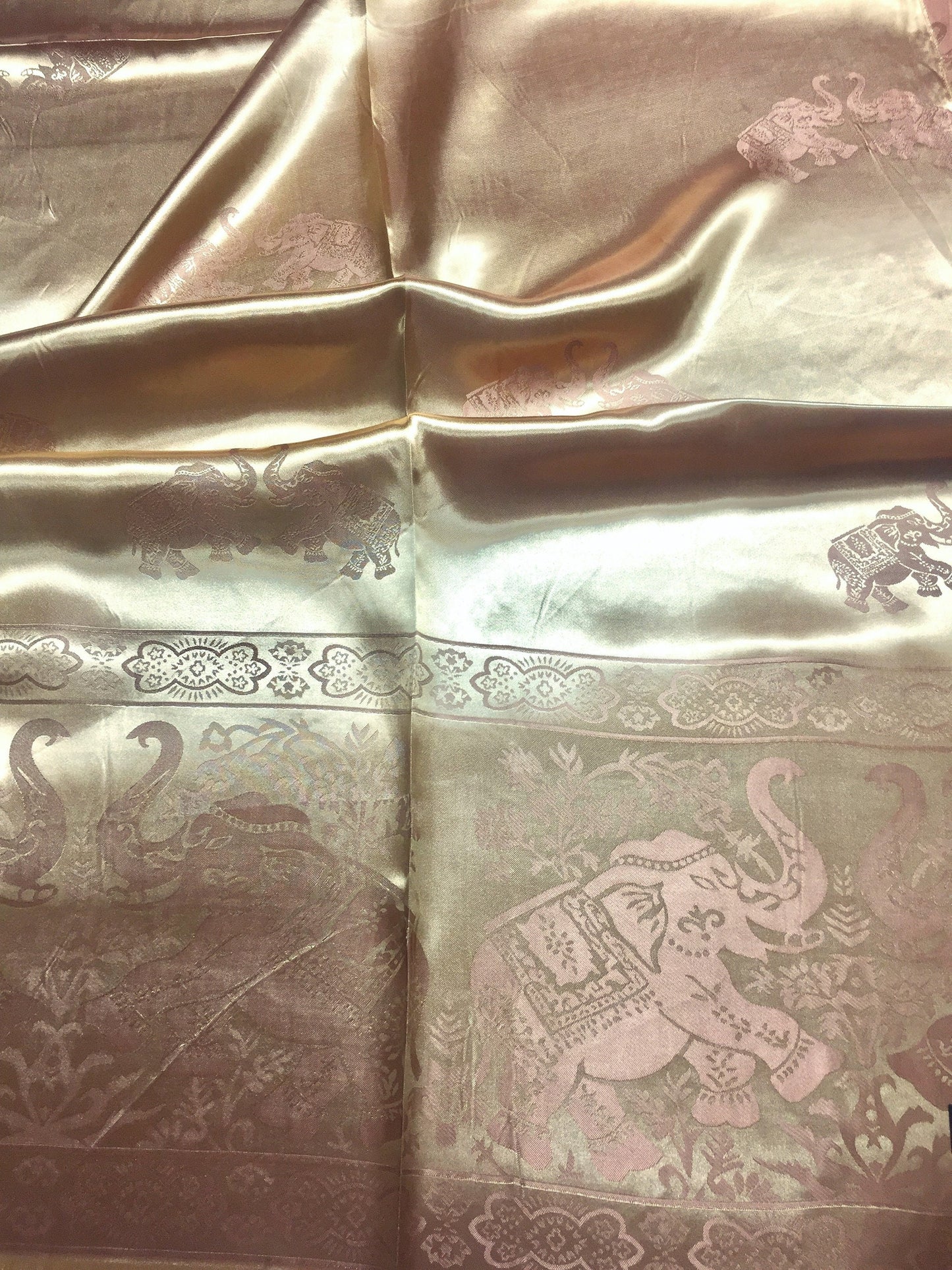 Dark Golden Silk Scarf For Her &