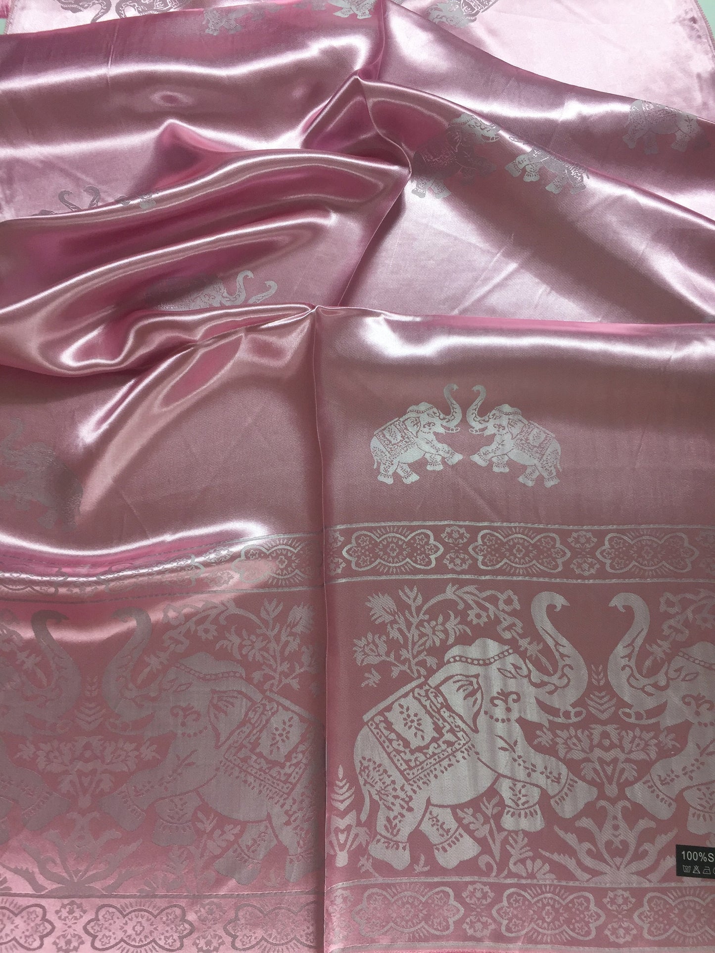 Pink Silk Scarf Long Wrap For Her