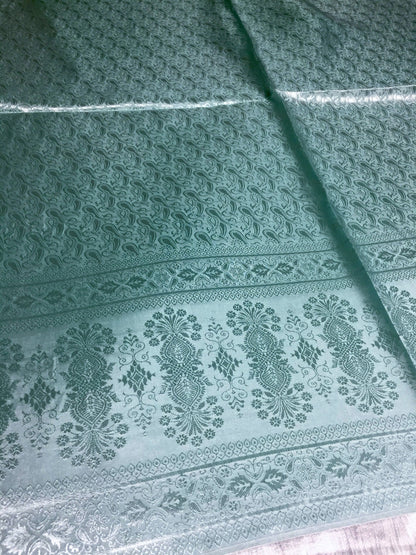 Silk Scarf Paisley Aquamarine Gypsy