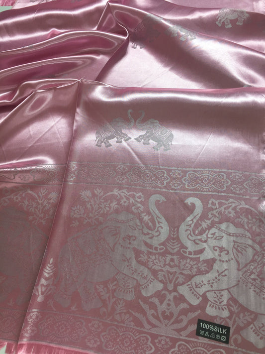 Pink Silk Scarf - Gift for her - Wedding accessory