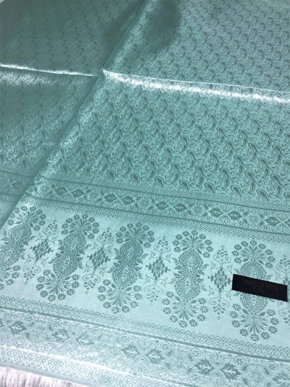Silk Scarf Paisley Aquamarine Gypsy