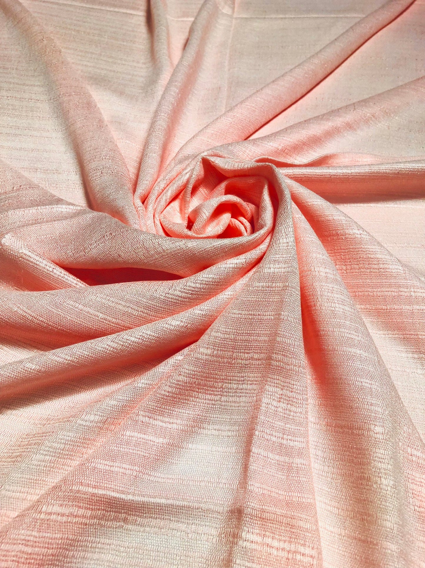 Salmon Raw Thai Silk Scarf For Her