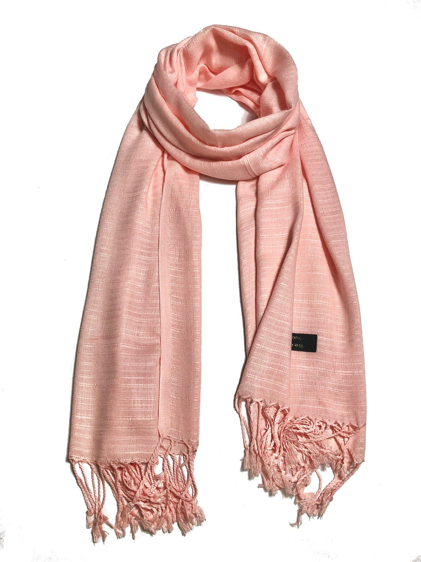 Salmon Raw Thai Silk Scarf For Her