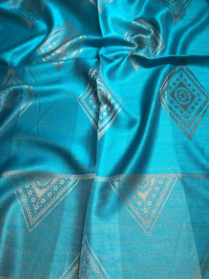 Cashmere Native Scarf Geometric Silky Reversible Ladies