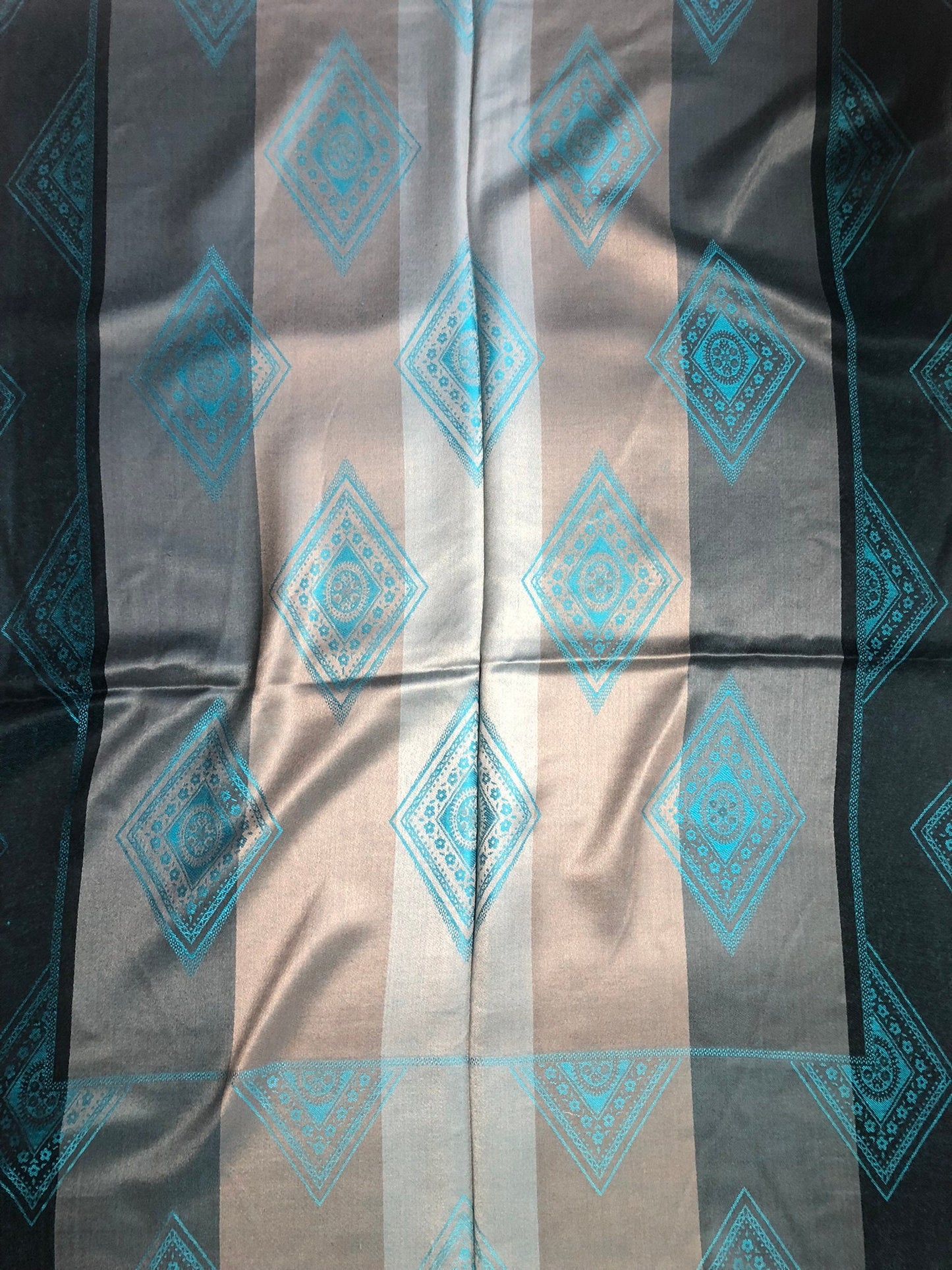 Cashmere Native Scarf Geometric Silky Reversible Ladies