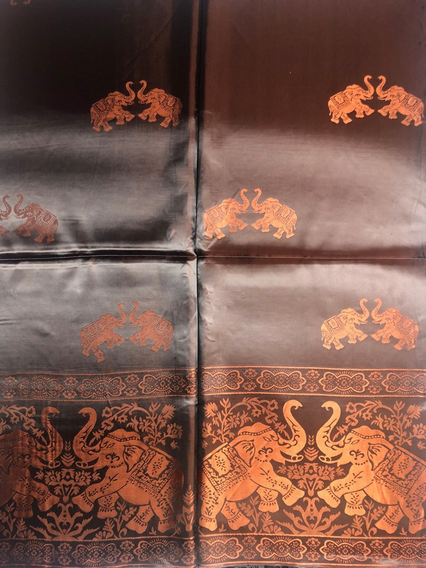 Chocolate Brown Silk Scarf For Her Shawl&Wrap