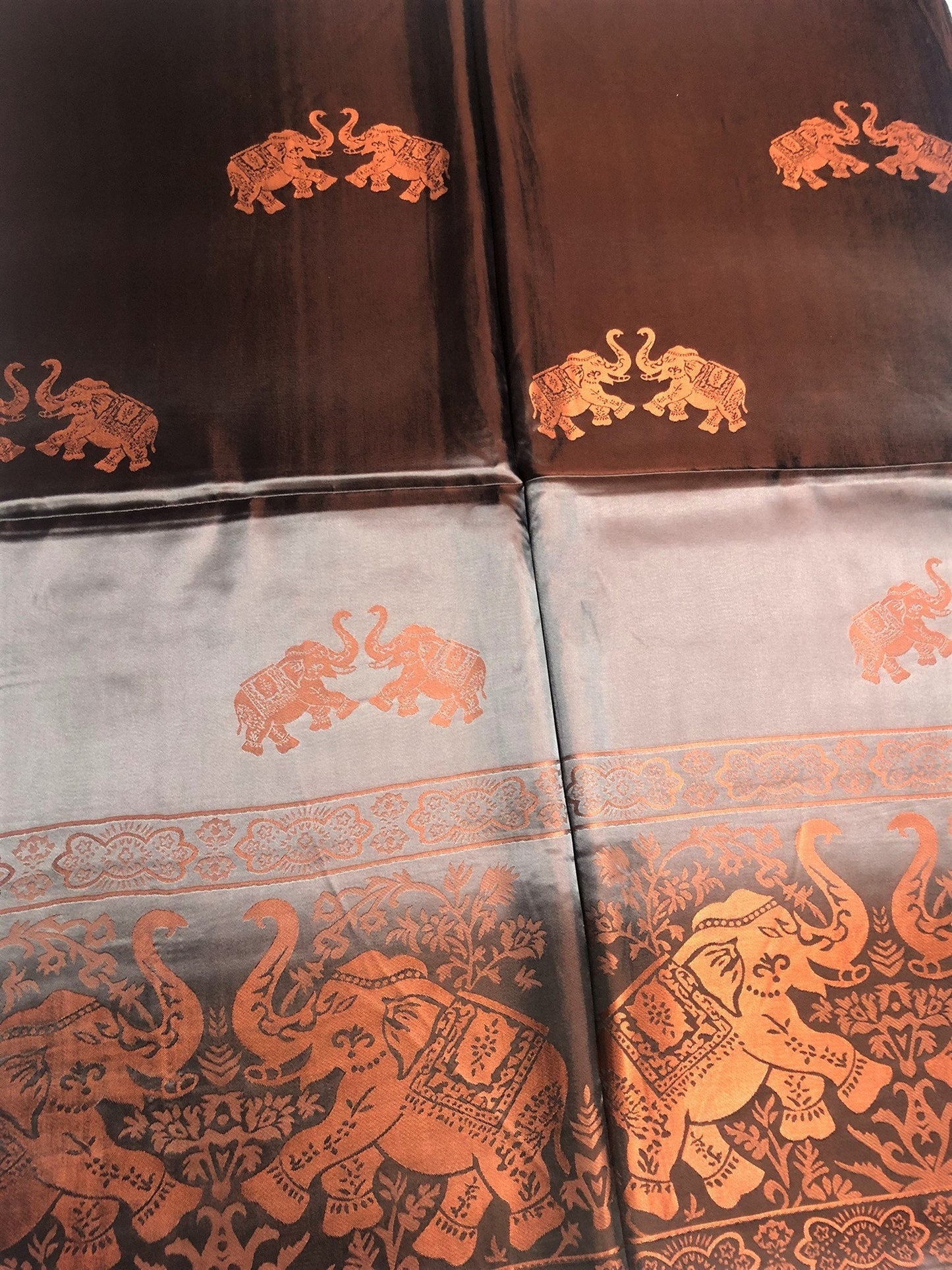 Chocolate Brown Silk Scarf For Her Shawl&Wrap